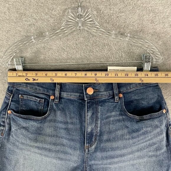 Loft Outlet Womens Size 6 Blue Jean Boyfriend Shorts Mid Rise NWT - Picture 5 of 7